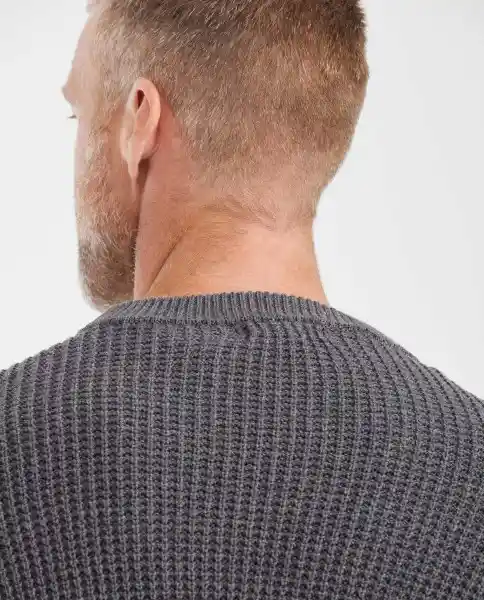Suéter Tejido Crew Neck Gris Asfalto Oscuro Talla M Chevignon