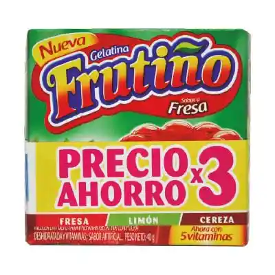   Frutiño  Gelatina Sabores Surtidos 3 Unidades 
