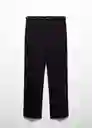 Pantalón Creta Negro Talla 46 Mujer Mango