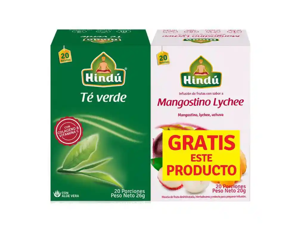 Oferta Te Verde Infusion Mangostino Lych Hindu