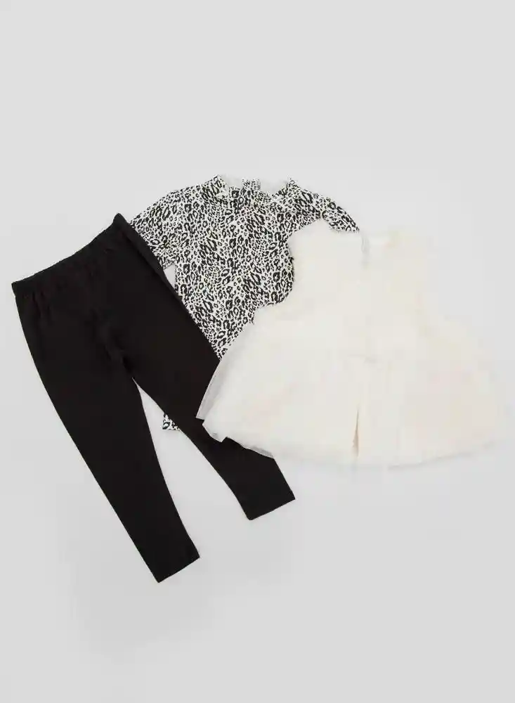 Conjunto Largo Bebé Niña 5t-marfil