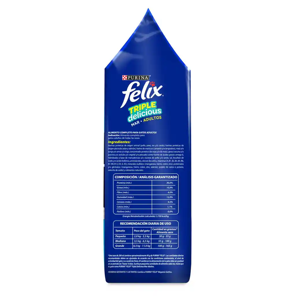 Comida para Gatos Purina Felix adulto Triple delicious mar x 500gr