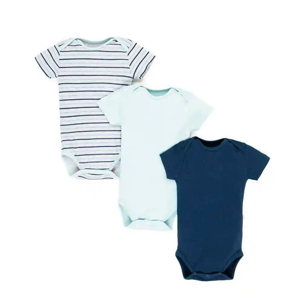 Bodies Manga Corta 724365 Lars X3 Niño 0 Baby Fresh Talla 0- Azul