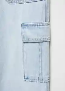 Jean Cargos Tejano Claro Talla 18 Teen Niñas Mango