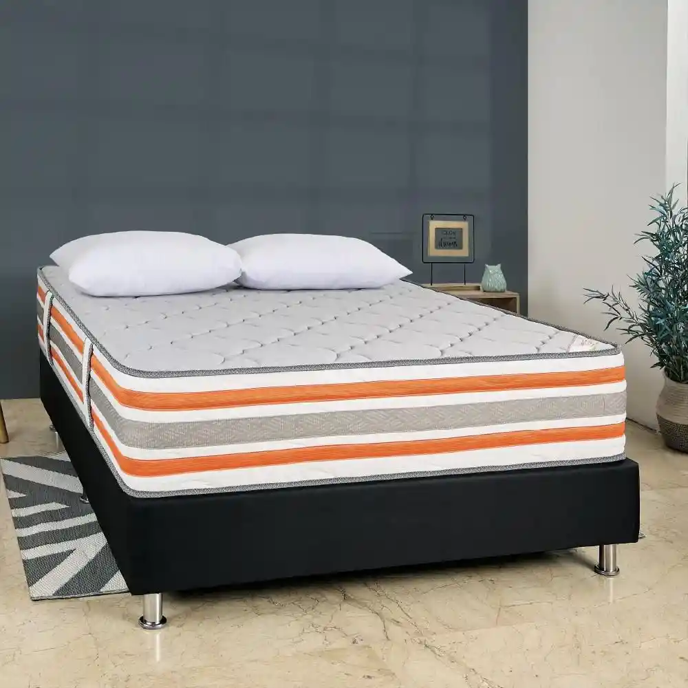 Colchon + Almohada Romance Relax Doble (140 X 190 Cm) Concord Pedic Premium Espumado Firme