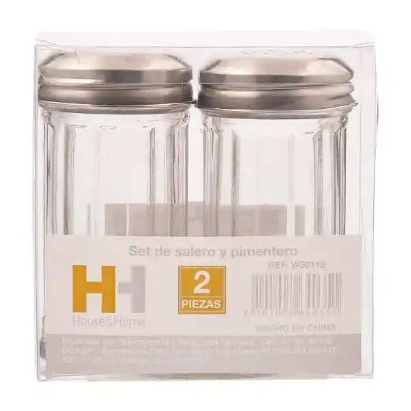 House & Home Juego Tarro Especias 2Pz W50118