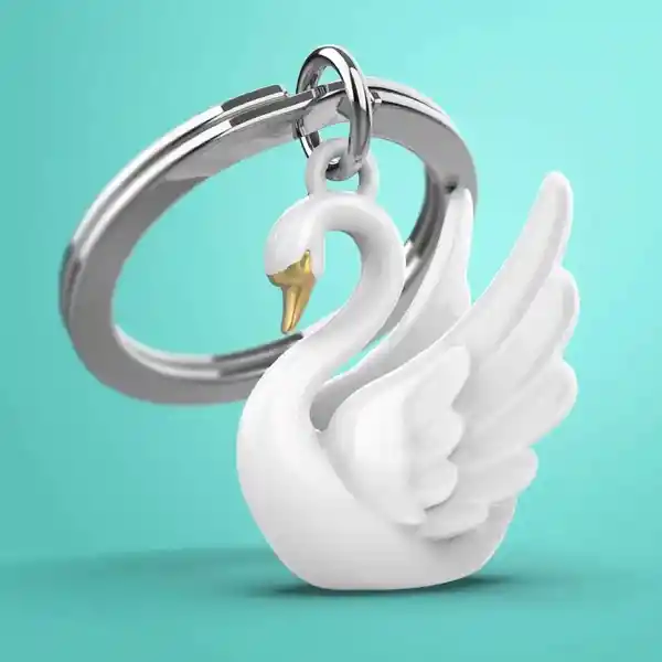 Metalmorphose Llavero Cisne Blanco