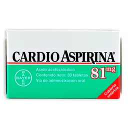 Cardioaspirina 81 mg Caja con Tabletas 