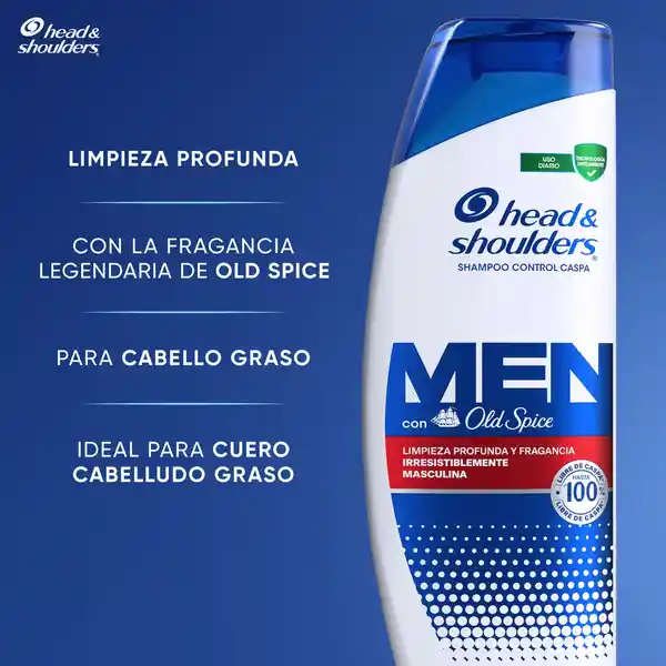 Shampoo Head Shoulders Old Spice para Hombres Champu Head and Shoulders 375 ml