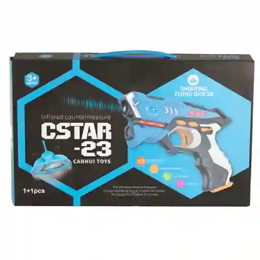Cstar Set Pistola Laser Con Target Ovni