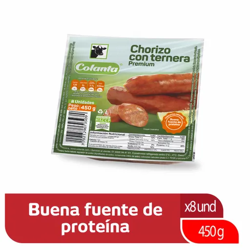 Colanta Chorizo con Ternera Premium X 450 g