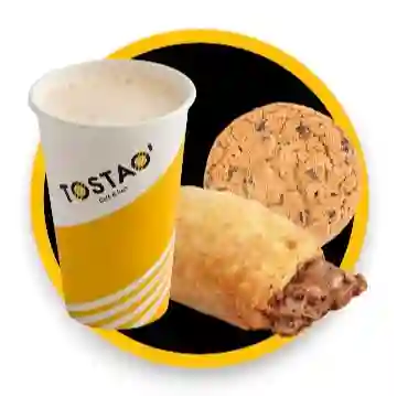 Pastel Tostao , Bebida Grande y Galleta