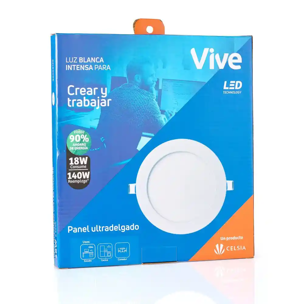 Panel Led Vive Incrusta 18w 30h 6500k 1 u Vive 7707208219243