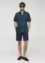 Bermuda Gracia Navy Talla 40 Hombre Mango