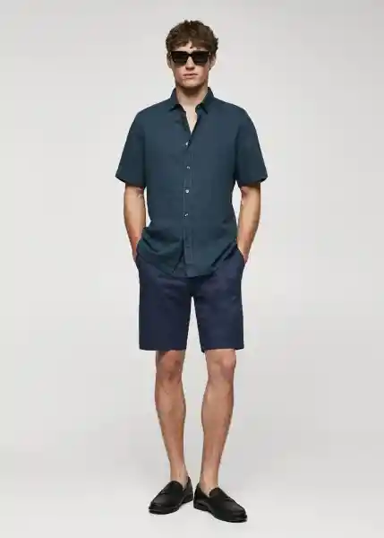 Bermuda Gracia Navy Talla 40 Hombre Mango