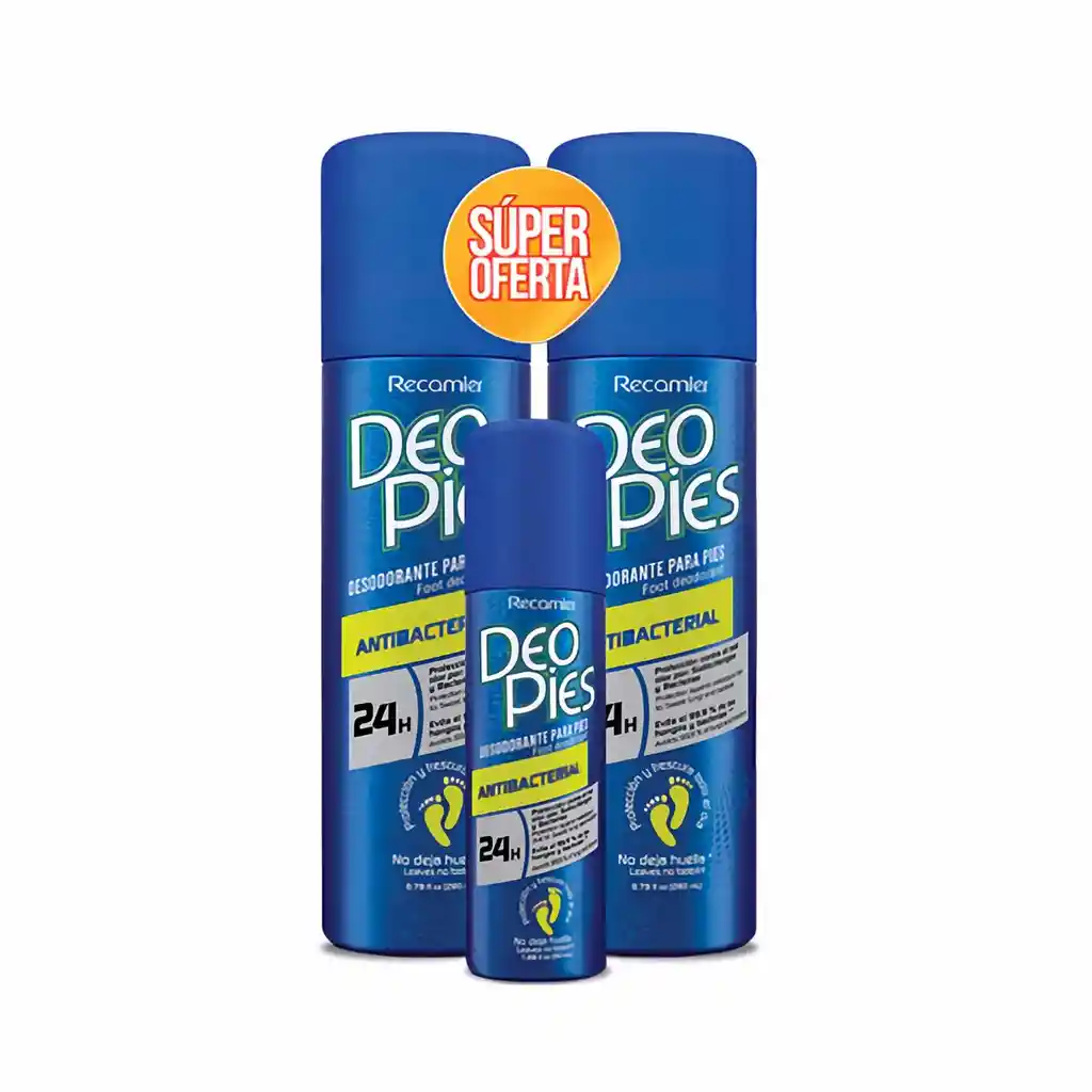 Deo Pies Desodorante Antibacterial para Pies en Aerosol
