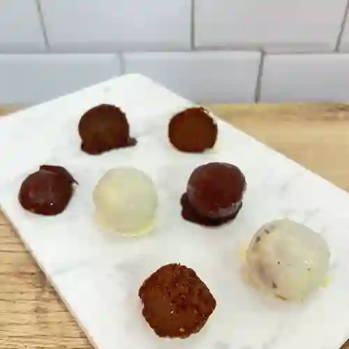 Keto Trufas Brownie Choc Blanco y Oscuro