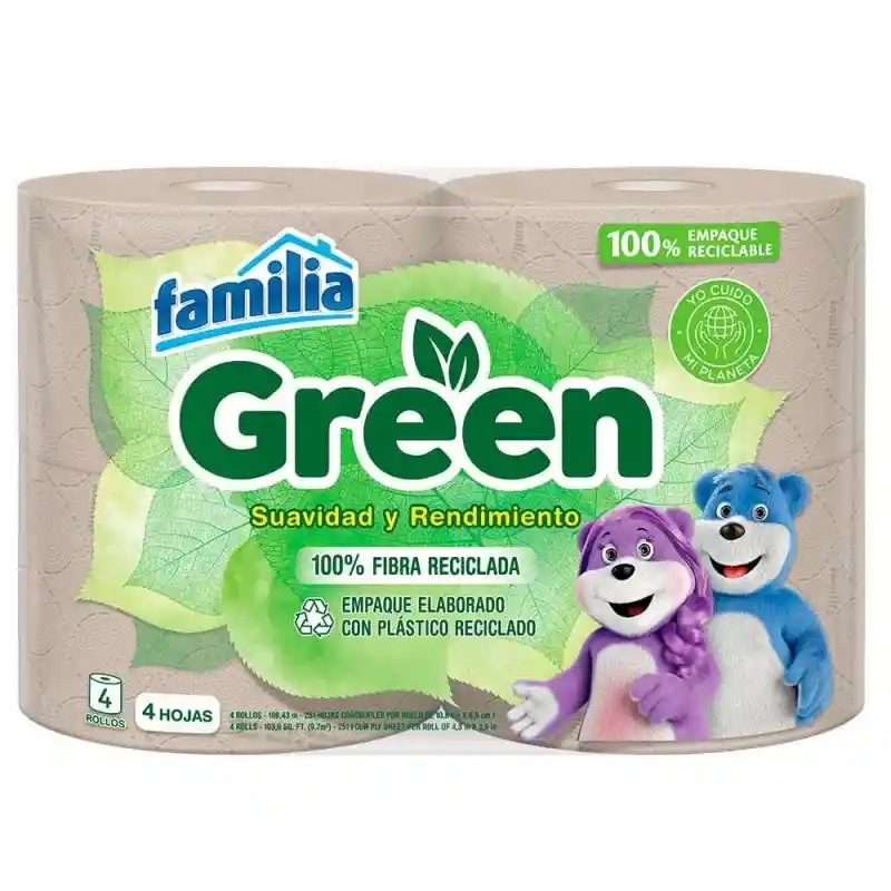 Familia Papel Higiénico Green 4 Hojas