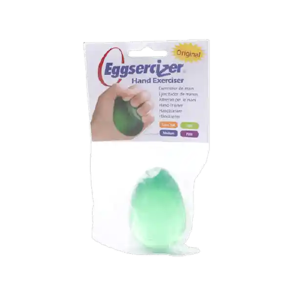 Eggsercizer Ejercitador Mano Huevo de Caucho Verde