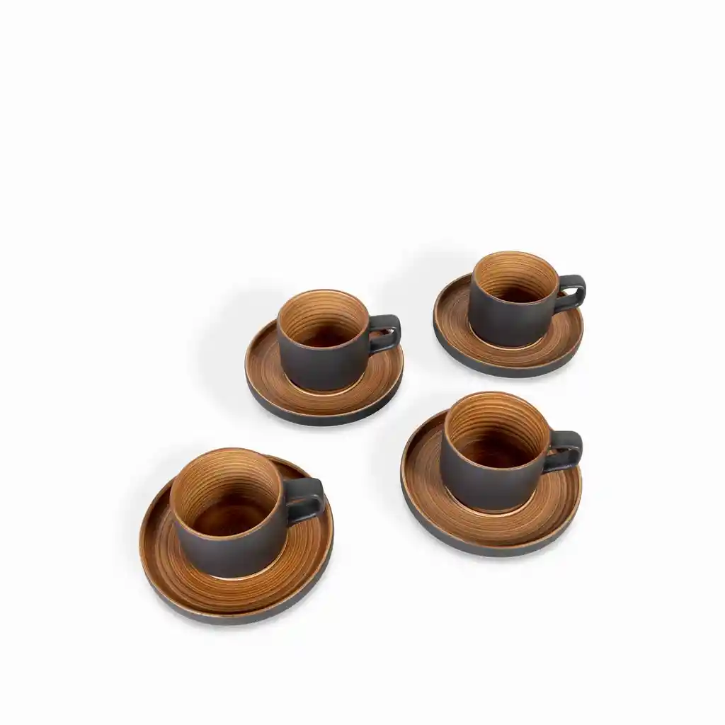 Set Pocillo y Plato Dolce 250 mL Ambiente Gourmet