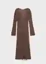 Vestido Pome Marrón Talla L Mujer Mango