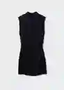 Vestido Rale Negro Talla M Mujer Mango