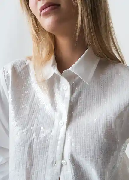 Camisa Mujer Crudo Puro Claro Talla L 513G013 Naf Naf