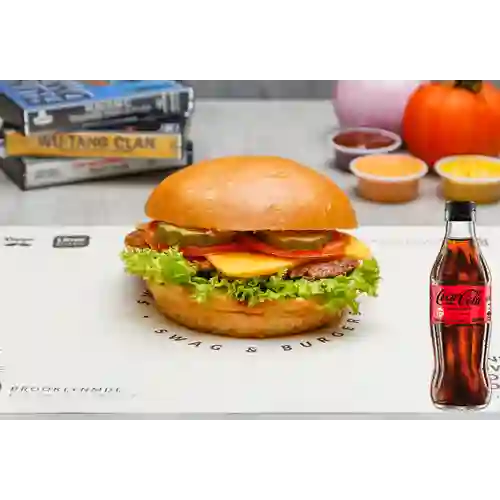 Combo Cheese Burger + Coca Cola Sin Azúcar 300ML