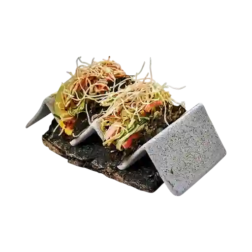 Poke Taco de Palmitos de Cangrejos