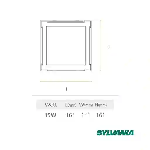 Luminaria Led Astro Sq 15w Ww Sylvania P29964-19