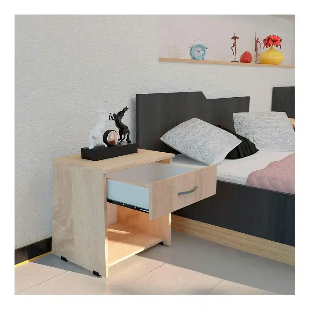 Mesa de Noche Roma 51xgermany Blanco Polyester Moduofi