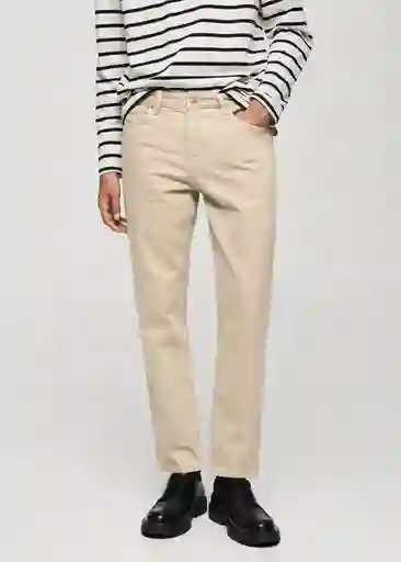 Jean Benc Beige Talla 44 Hombre Mango