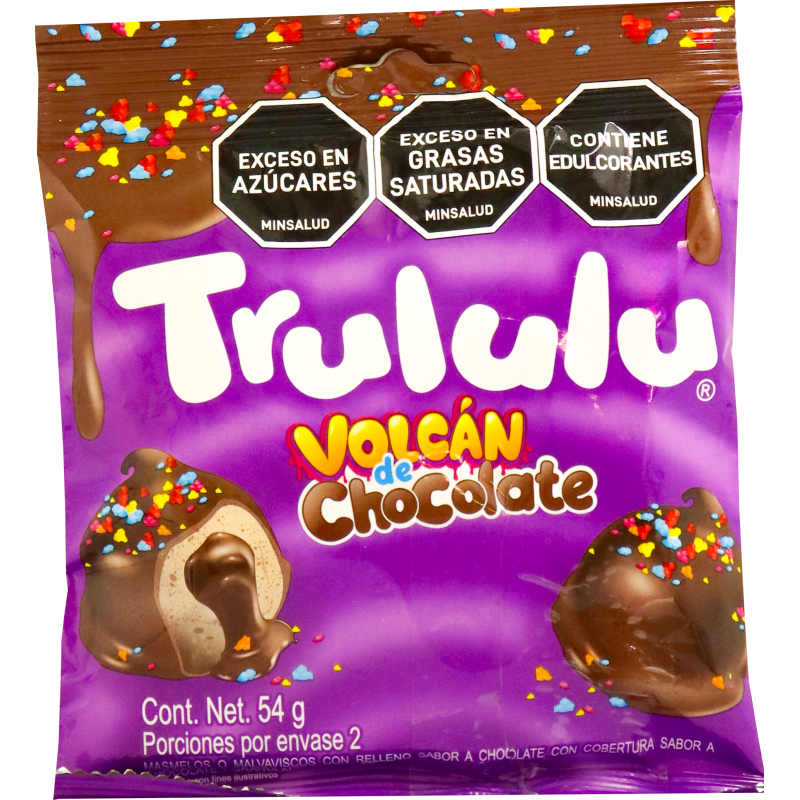 Trululu Masmelos Relleno de Chocolate con Cobertura 54 g