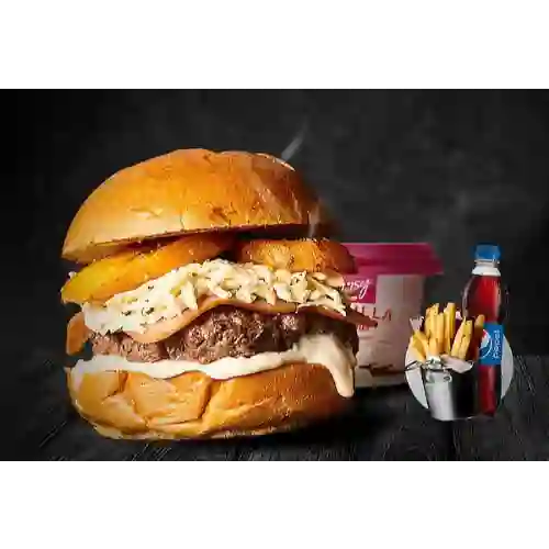 Hamburguesa Especial +papas + Gaseosa