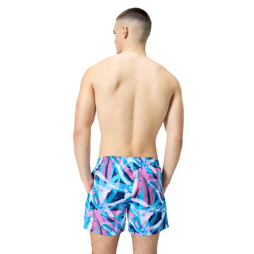 Pantaloneta Digital Printed Leisure 16 Pulgadas Hombre Azul-s