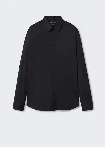 Camisa Emotion Negro Talla M Hombre Mango