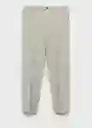 Pantalón Tropical Hielo Talla 42 Hombre Mango
