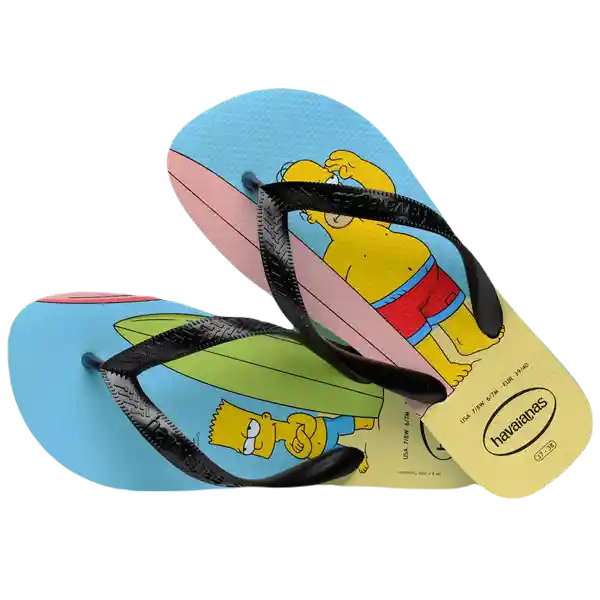 Sandalias Simpsons Azul/Negro Talla 42 4137889 Havaianas