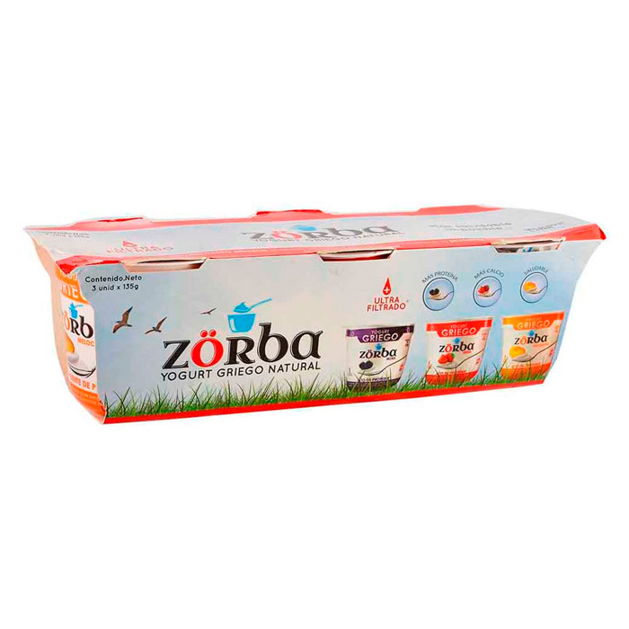 Zorba Yogurt Griego Natural Surtido Precio Rappi