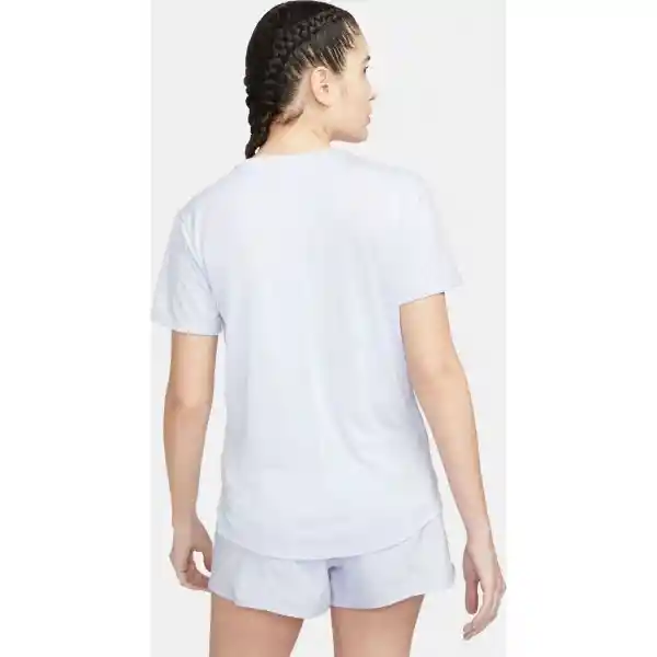 Nike Camiseta One Df Swsh Hbr Ss Para Mujer Morado Talla S