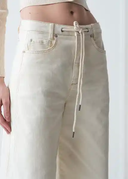Pantalón Macarena Mujer Crudo Vainilla Claro Talla 10 433G359 Naf Naf