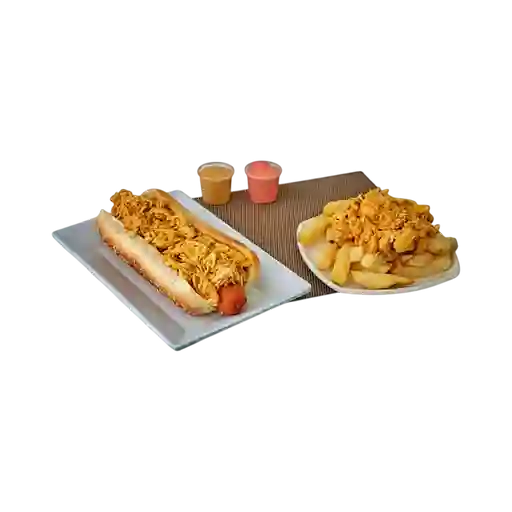 Perro con Papas & Pechuga