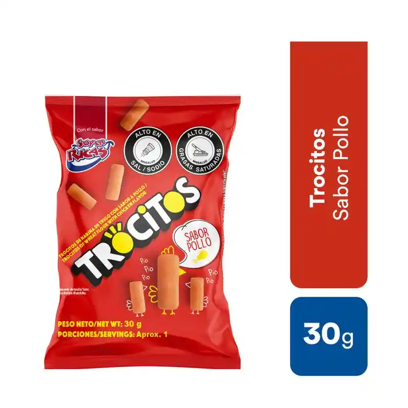 Super Ricas Snack Trocitos Sabor a Pollo