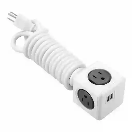 Multitoma en Cubo Con Extensión de Gris Usb 3.0 Metros