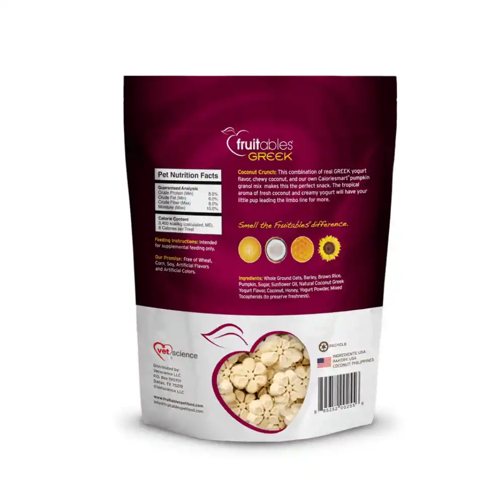 Fruitables Greek Snacks Coco y Yogurt para Perros