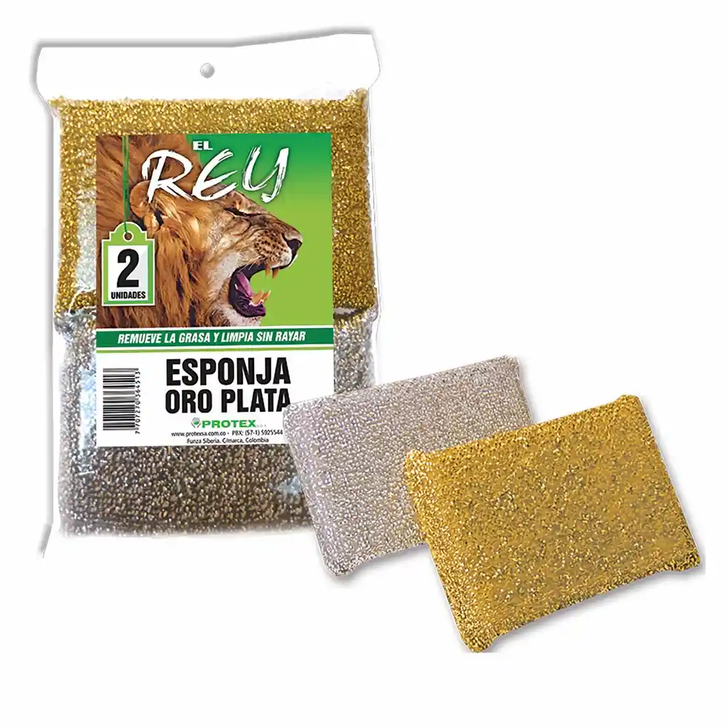 Rey El Esponja Oro Plata