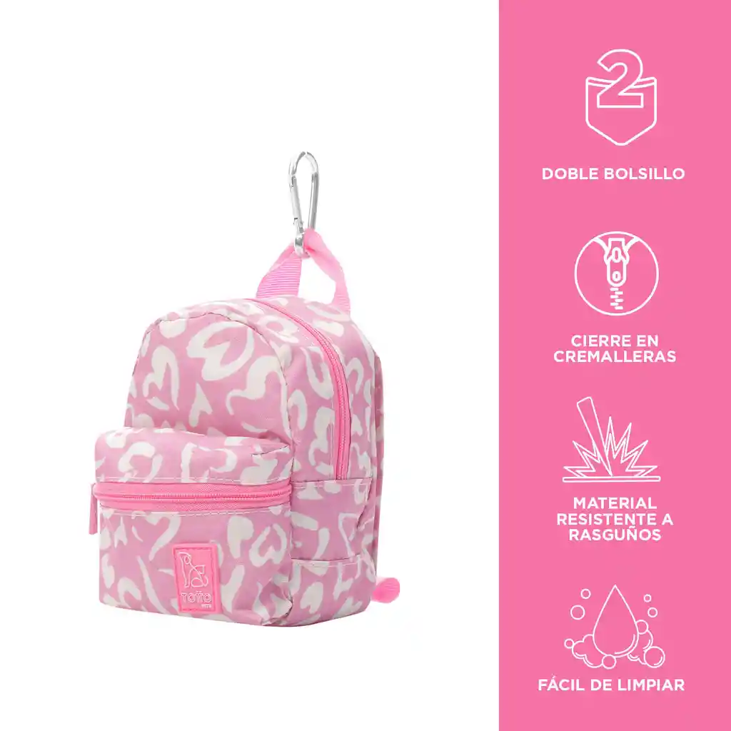 Totto Pets Mini Morral Para Snacks Gary Rosa