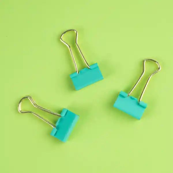 Set Clips Para Carpeta Verde Menta Miniso