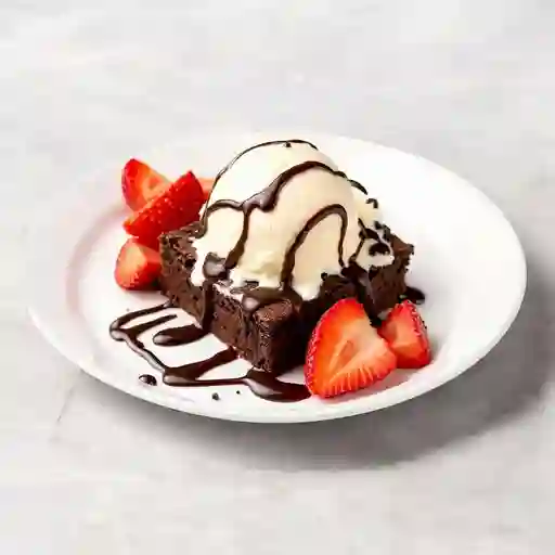 Brownie Con Helado