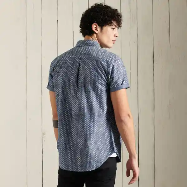 Superdry Camisa Sin Sleeve Denim Loom Puntos Talla XXL